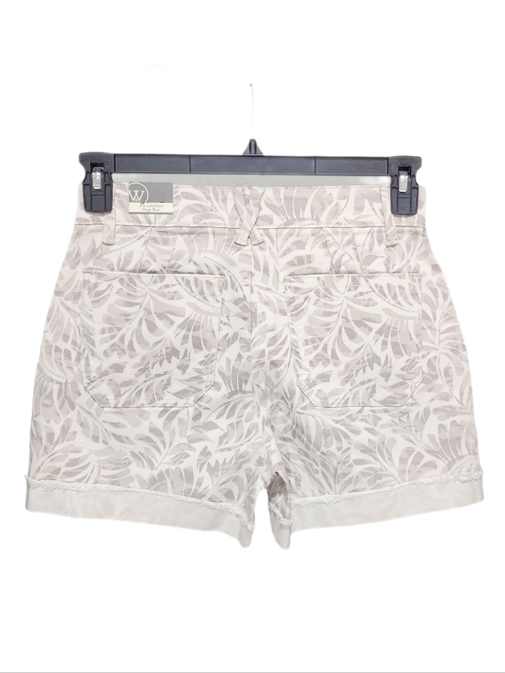 Wit & Wisdom Leaf Print Pacth Pockets 4.5" Twill Shorts High Rise Ab Solution 4 - Picture 2 of 9